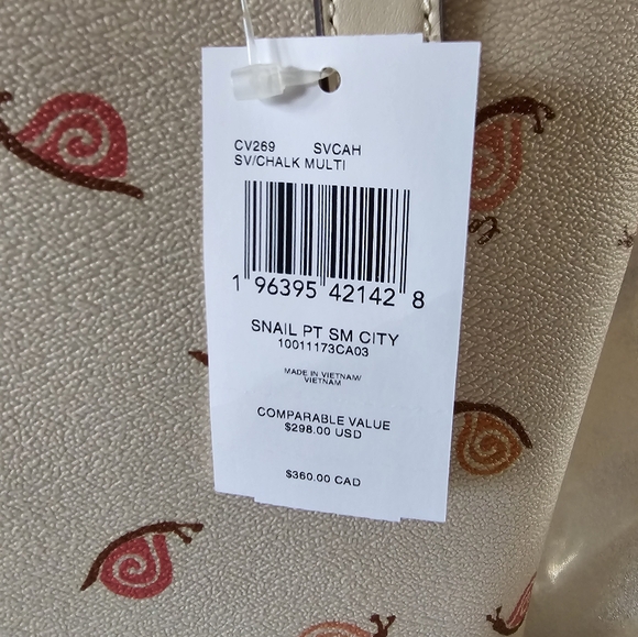 COACH tote with snail print - Picture 3 of 4